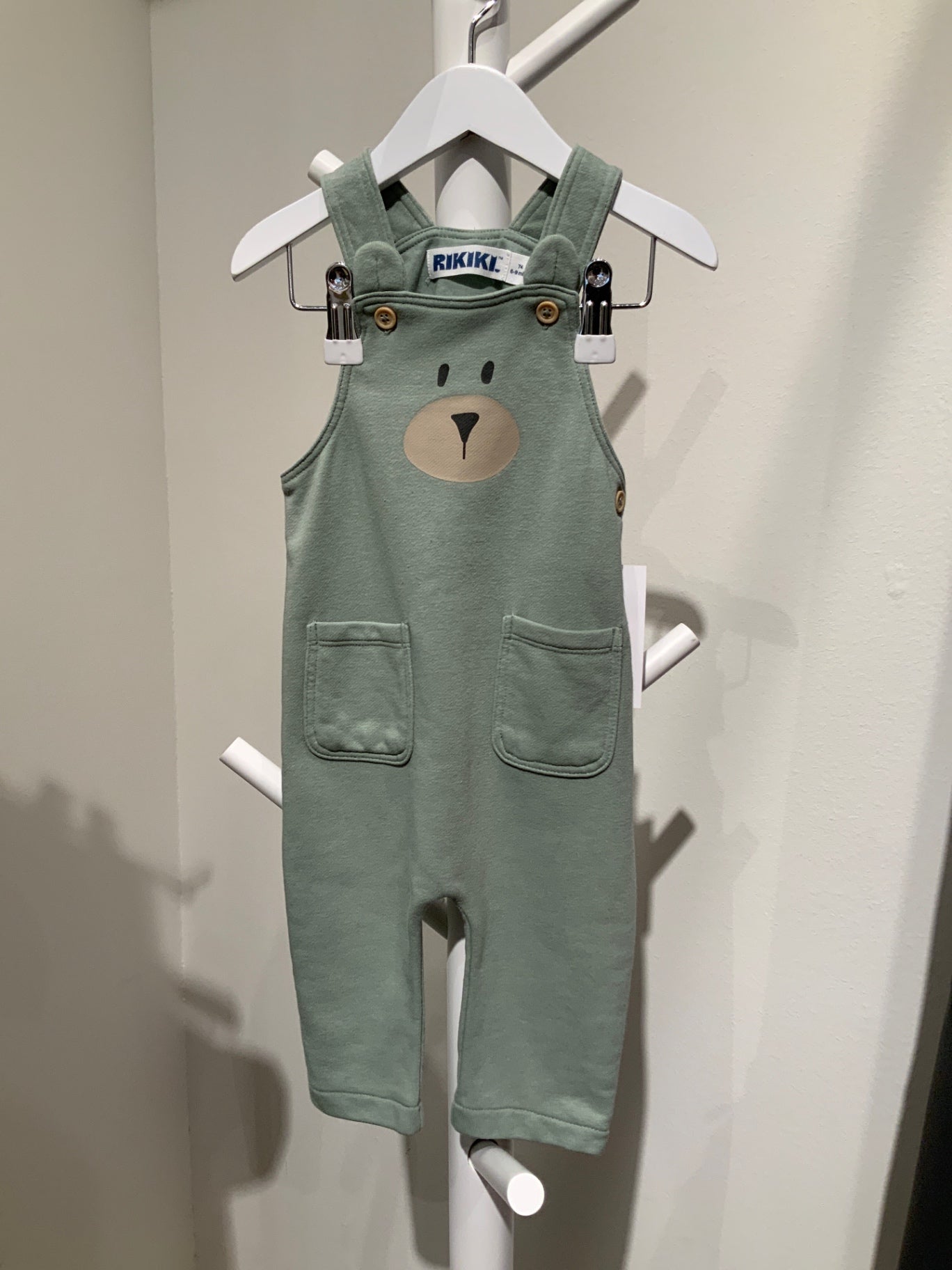 K Rikiki Hängselbyxor 74 Grön/Björn