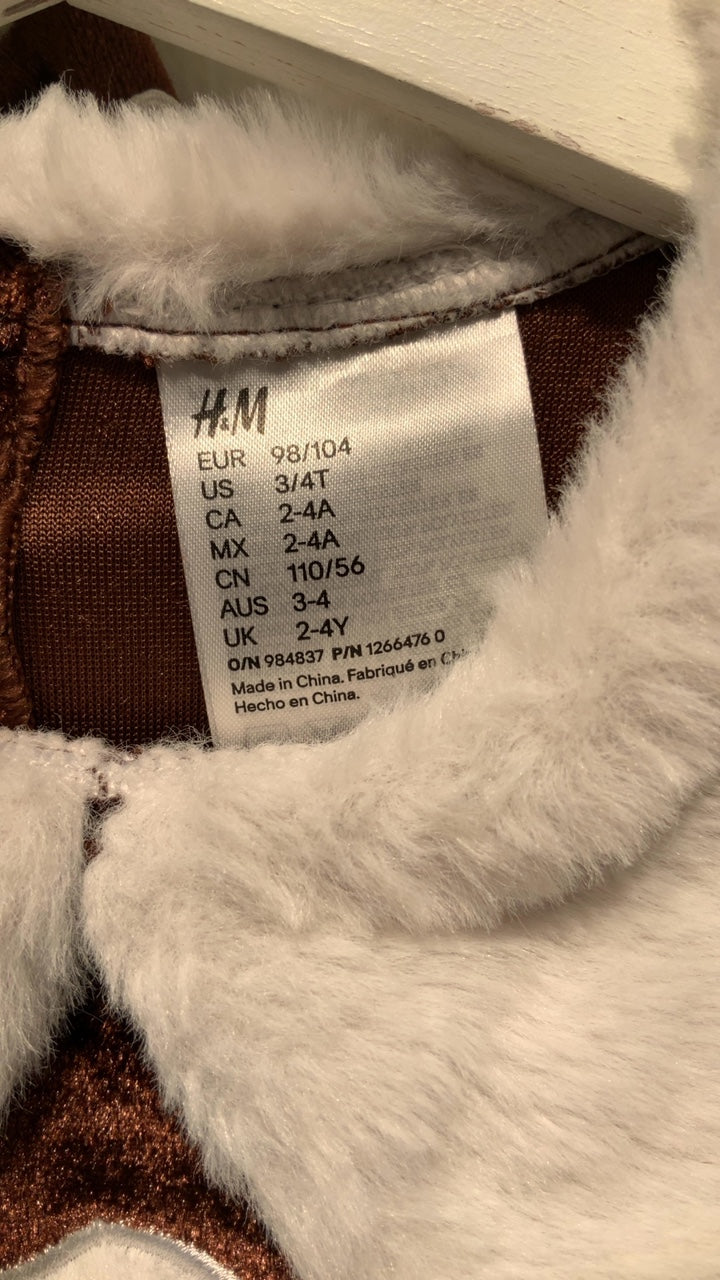 H&M 2-delad maskeradset 98/104 Brun/Pepparkaksklänning