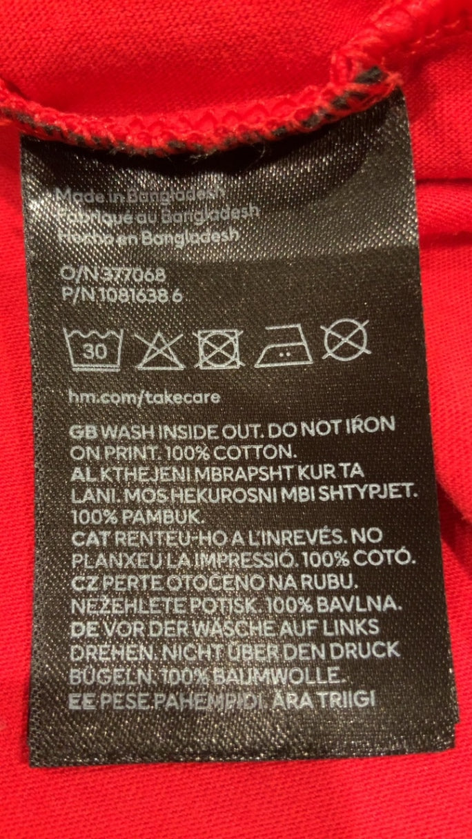 H&M Klänning 74 Röd/Jultema