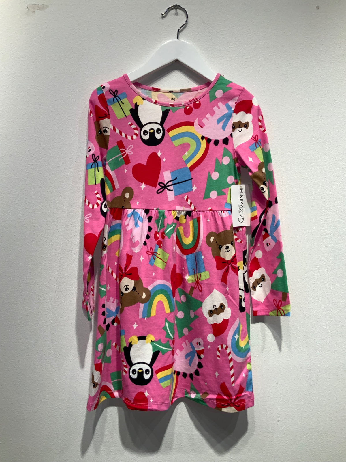 H&M Klänning 122/128 Rosa/Jul