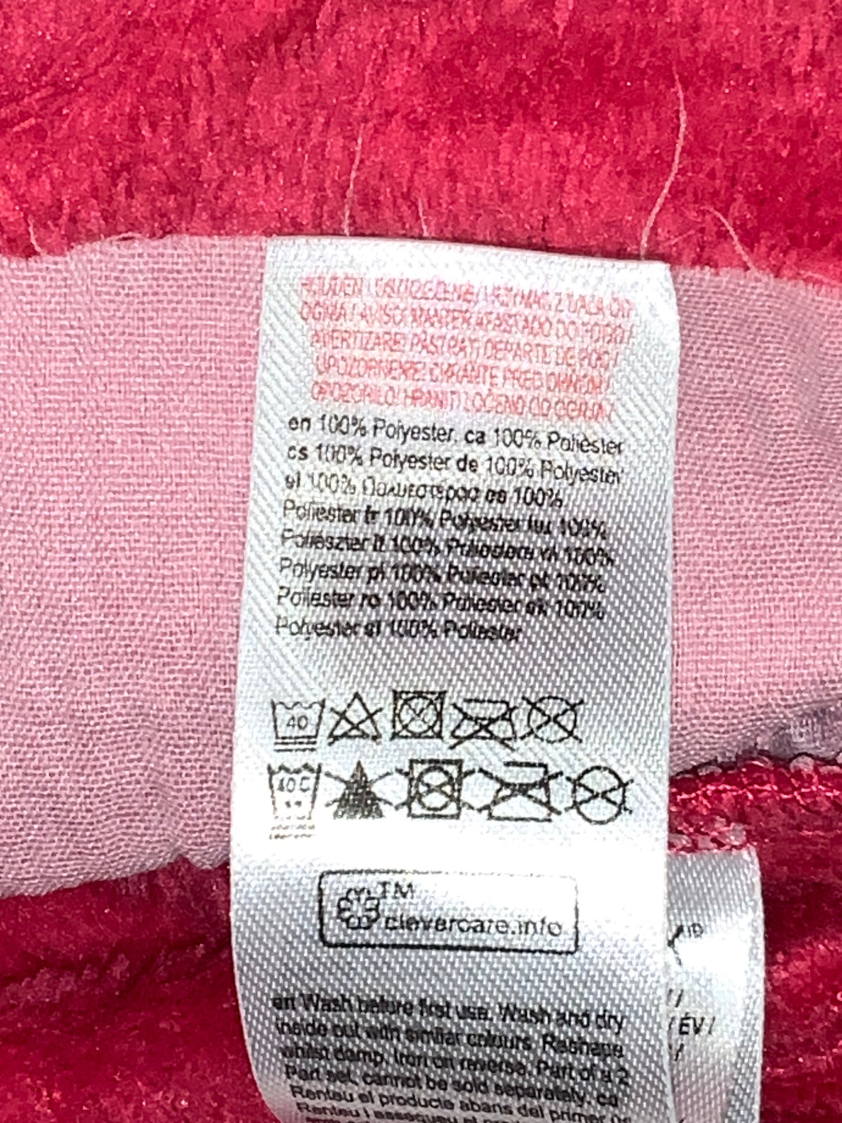Primark Fleeceset 92 Röd/Vit