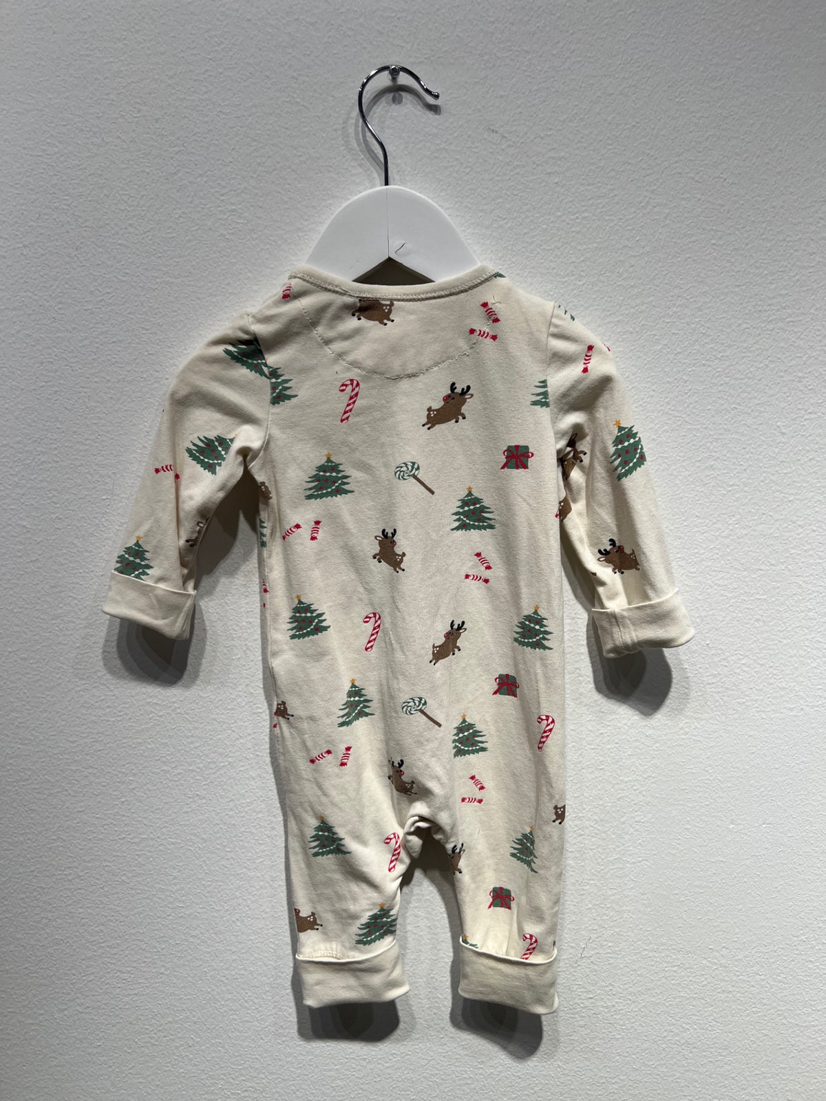 Åhlens Pyjamas 62 Beige/Jultema A: dova fläckar