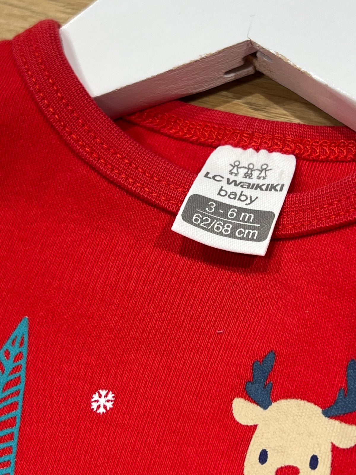 LCW baby Body 62/68 Röd/Jultema
