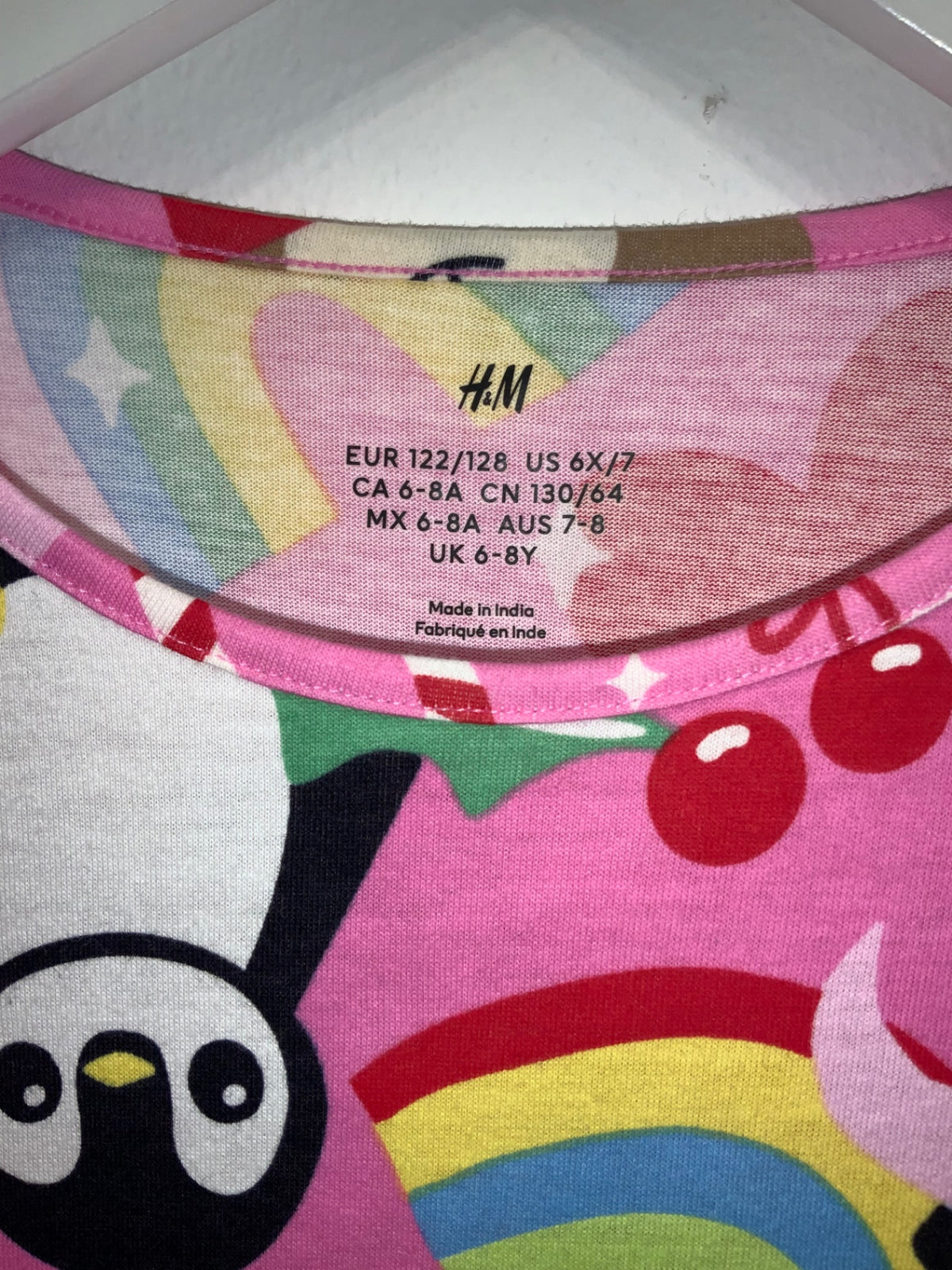 H&M Klänning 122/128 Rosa/Jul