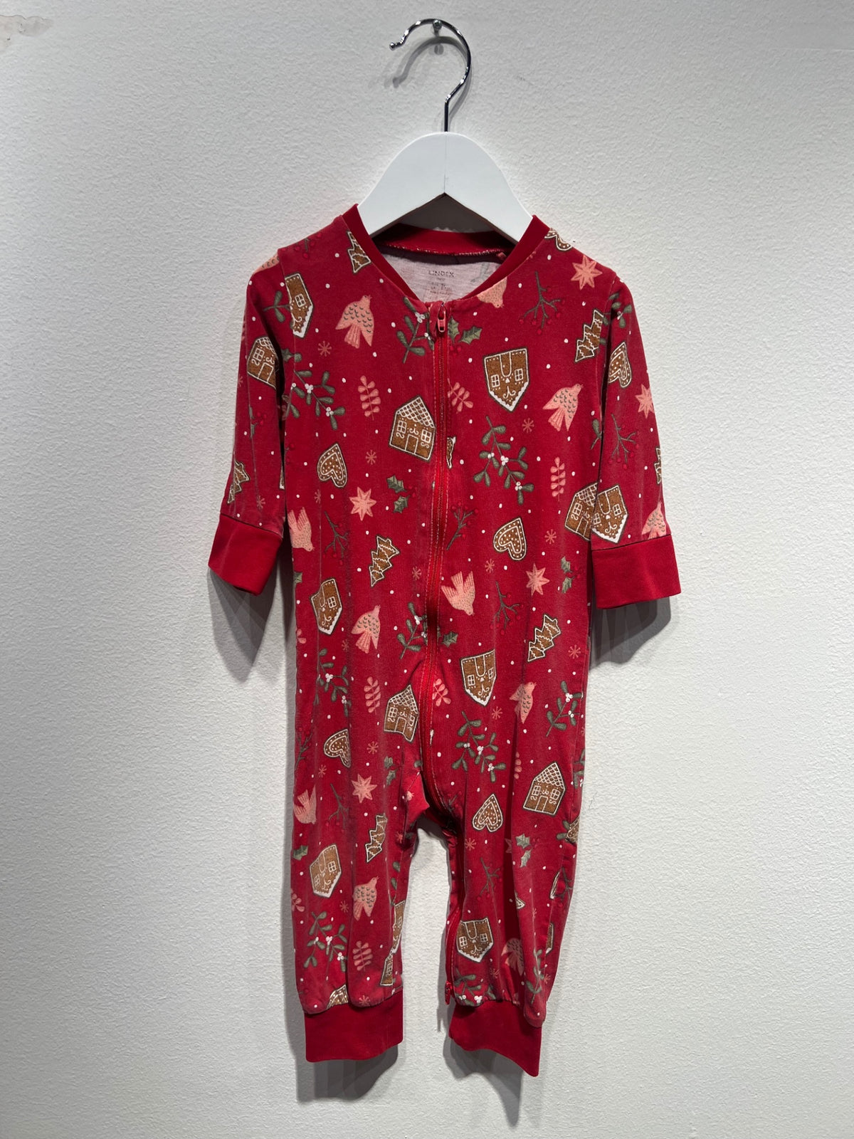 Lindex Pyjamas 80 Röd/Jultema