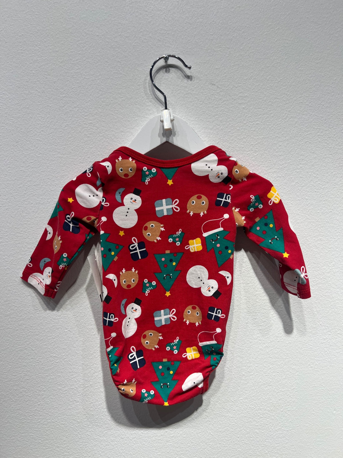H&M Body + Byxa Set, 56 Röd/Jultema
