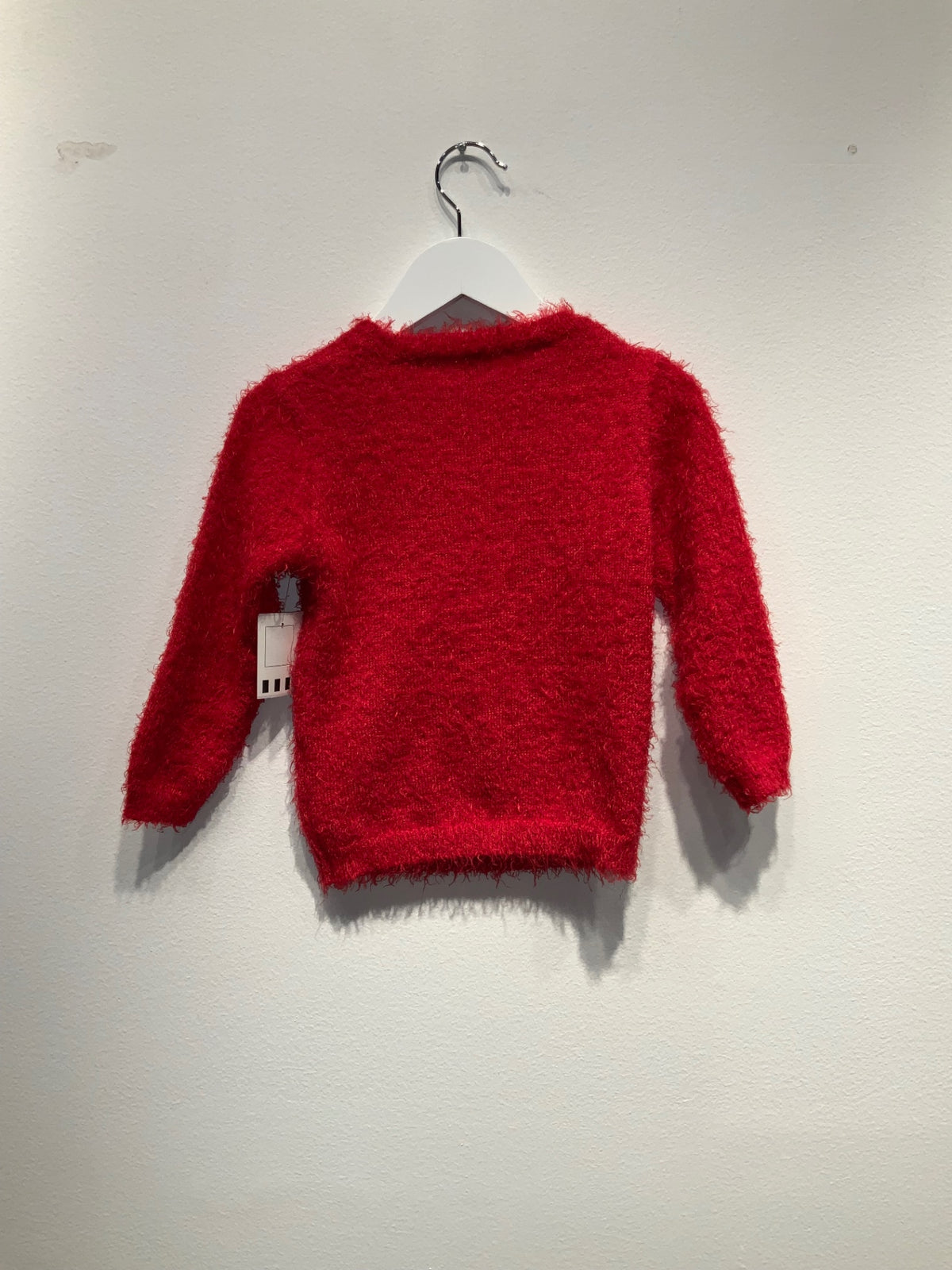 Lindex Stickad tröja 98 Röd/Jul