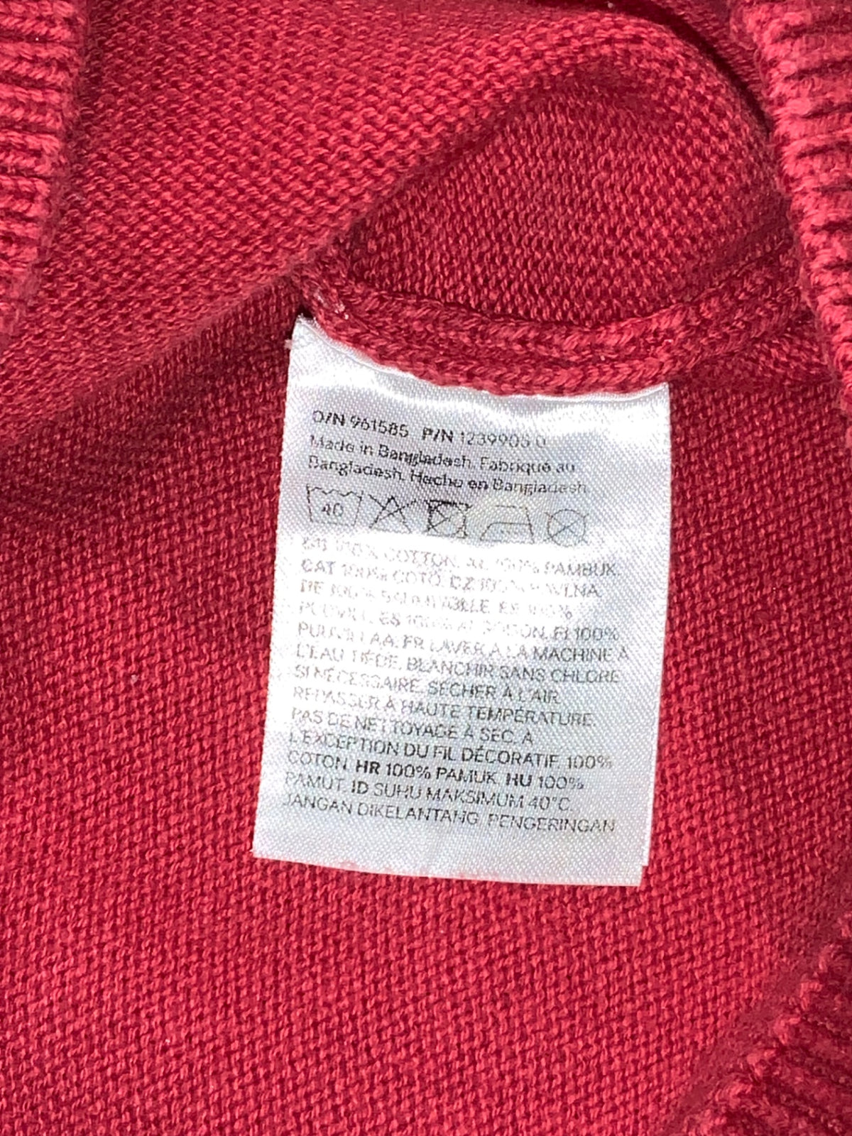 H&M Stickad tröja 80 Röd/Rosett