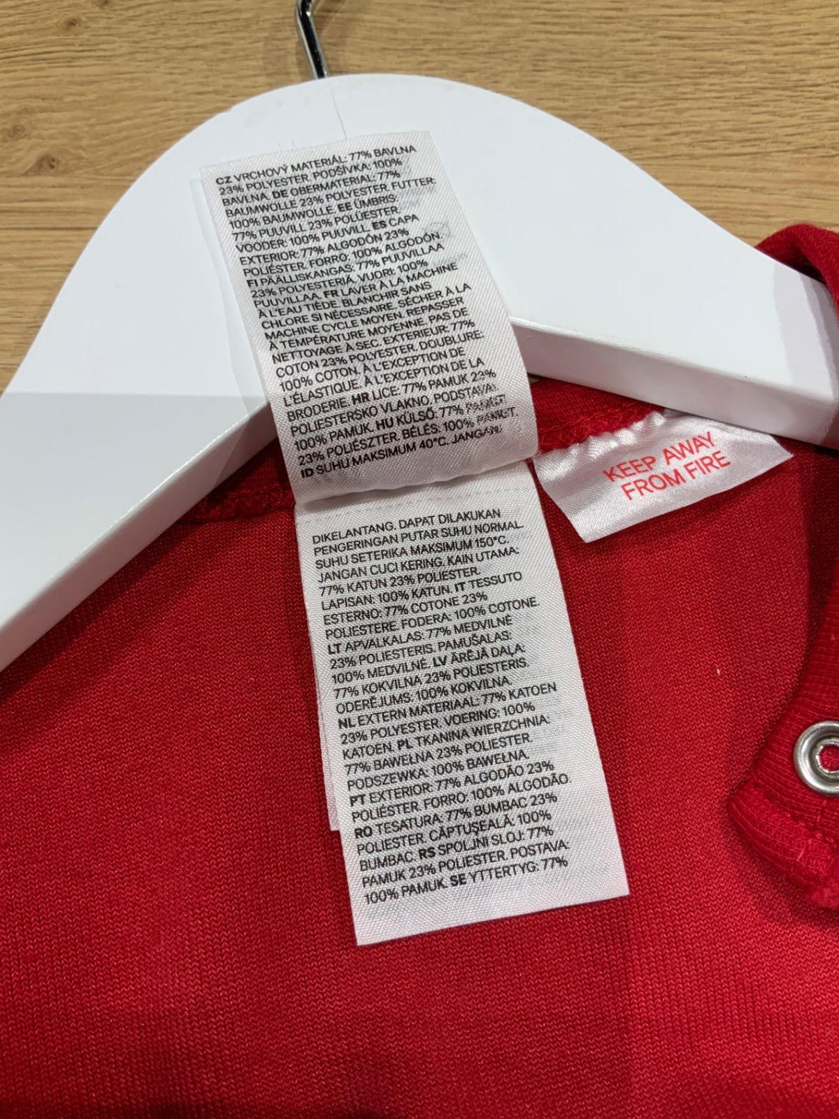 H&M Fleecepyjamas 74 Röd/Jultema: sydd