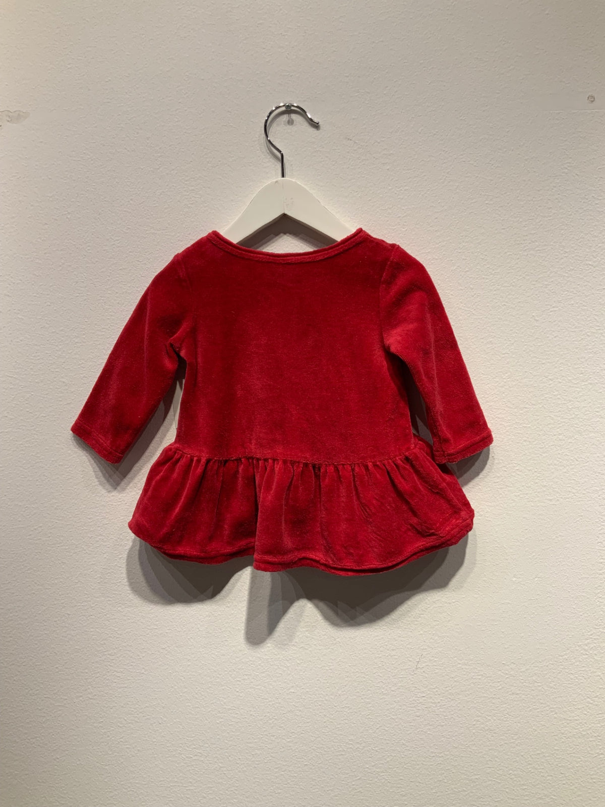 H&M Velour tröja 62 Röd