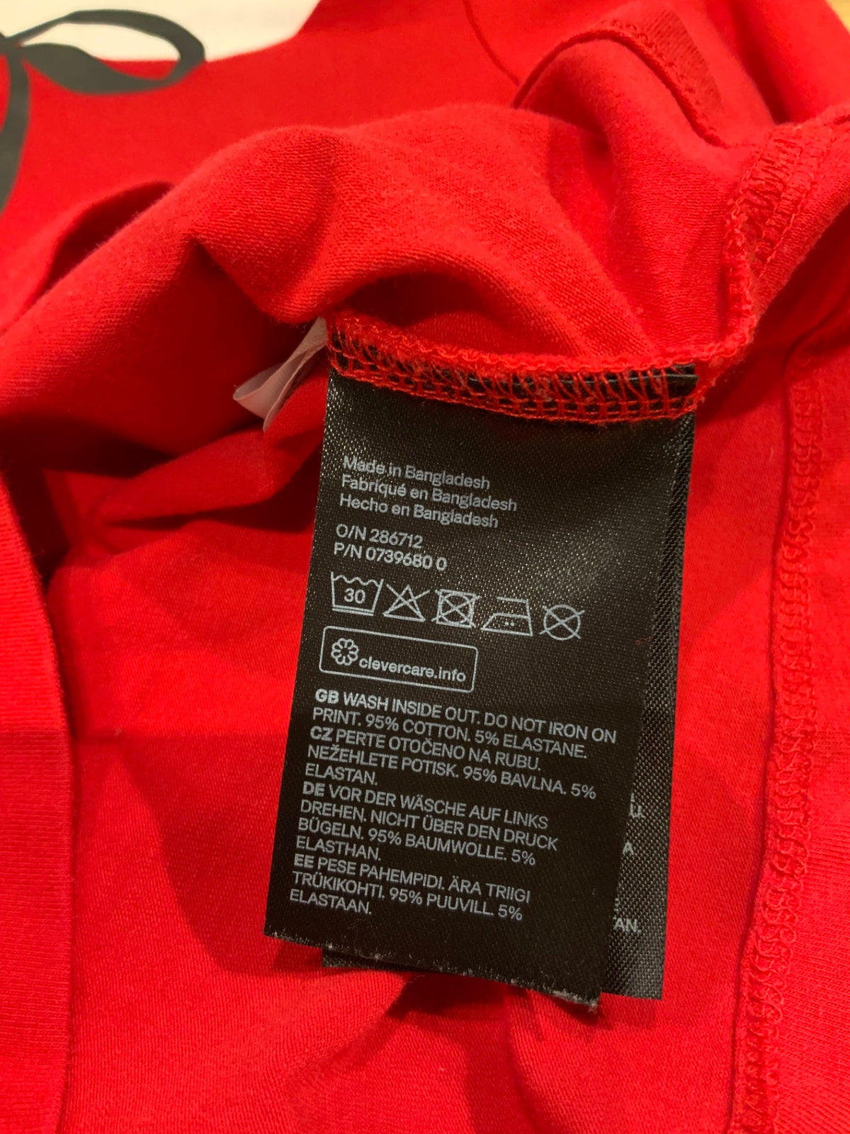 H&M Tröja 98/104 Röd/Jultema