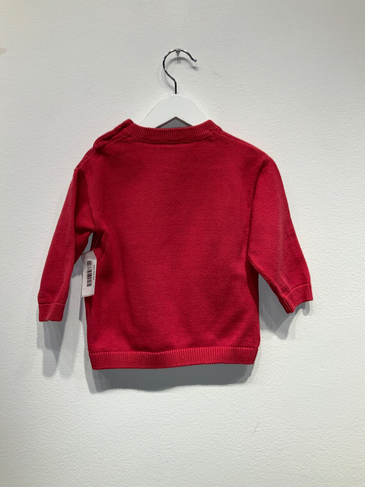 H&M Stickad tröja 80 Röd/Rosett