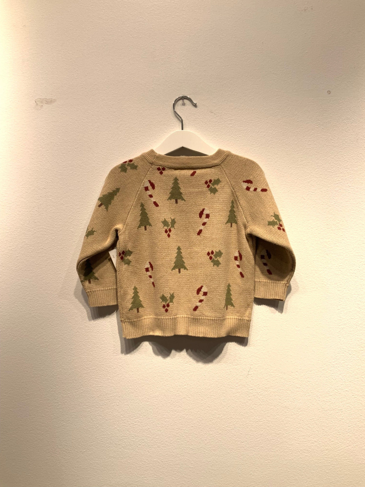 Lil´ Atelier Stickad tröja 92 Beige/Jultema
