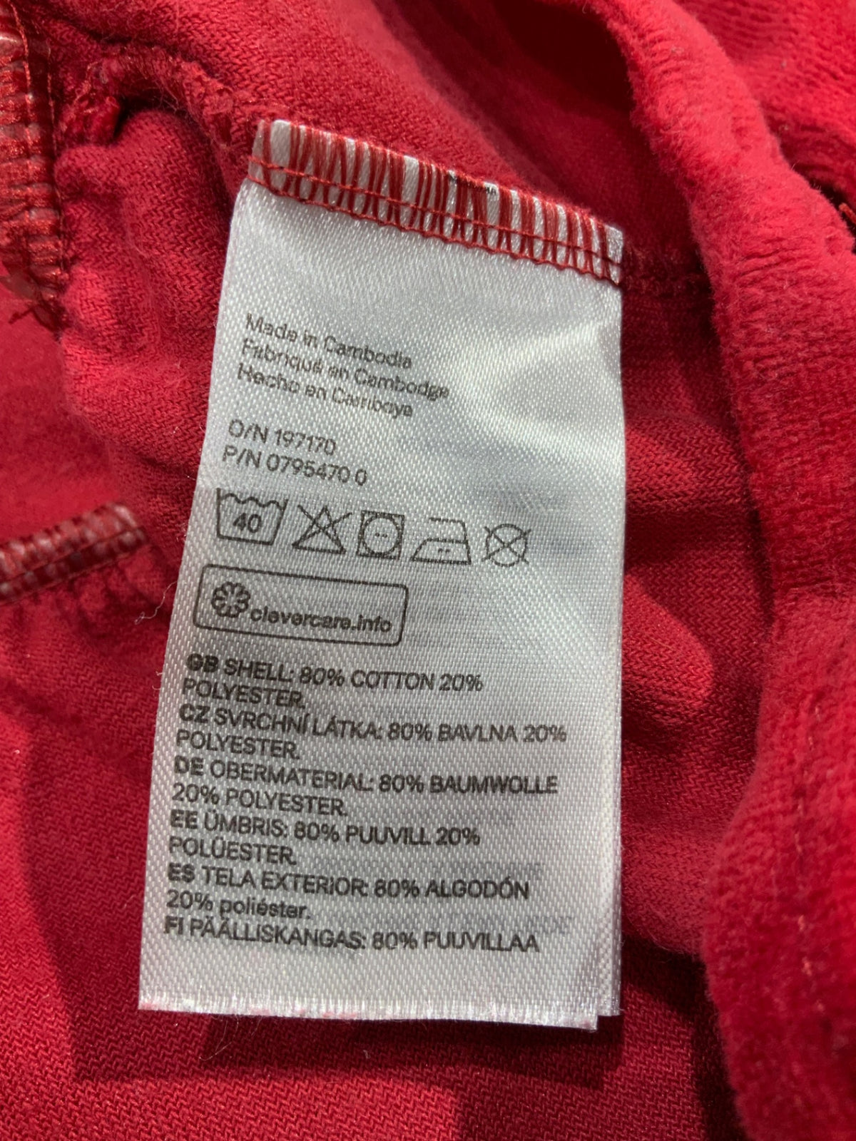 H&M Velour tröja 62 Röd