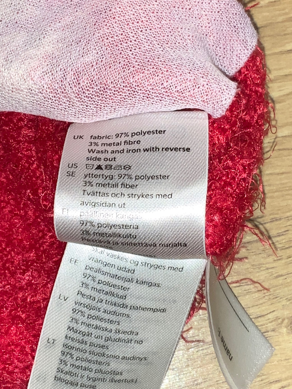 Lindex Stickad tröja 98 Röd/Jul