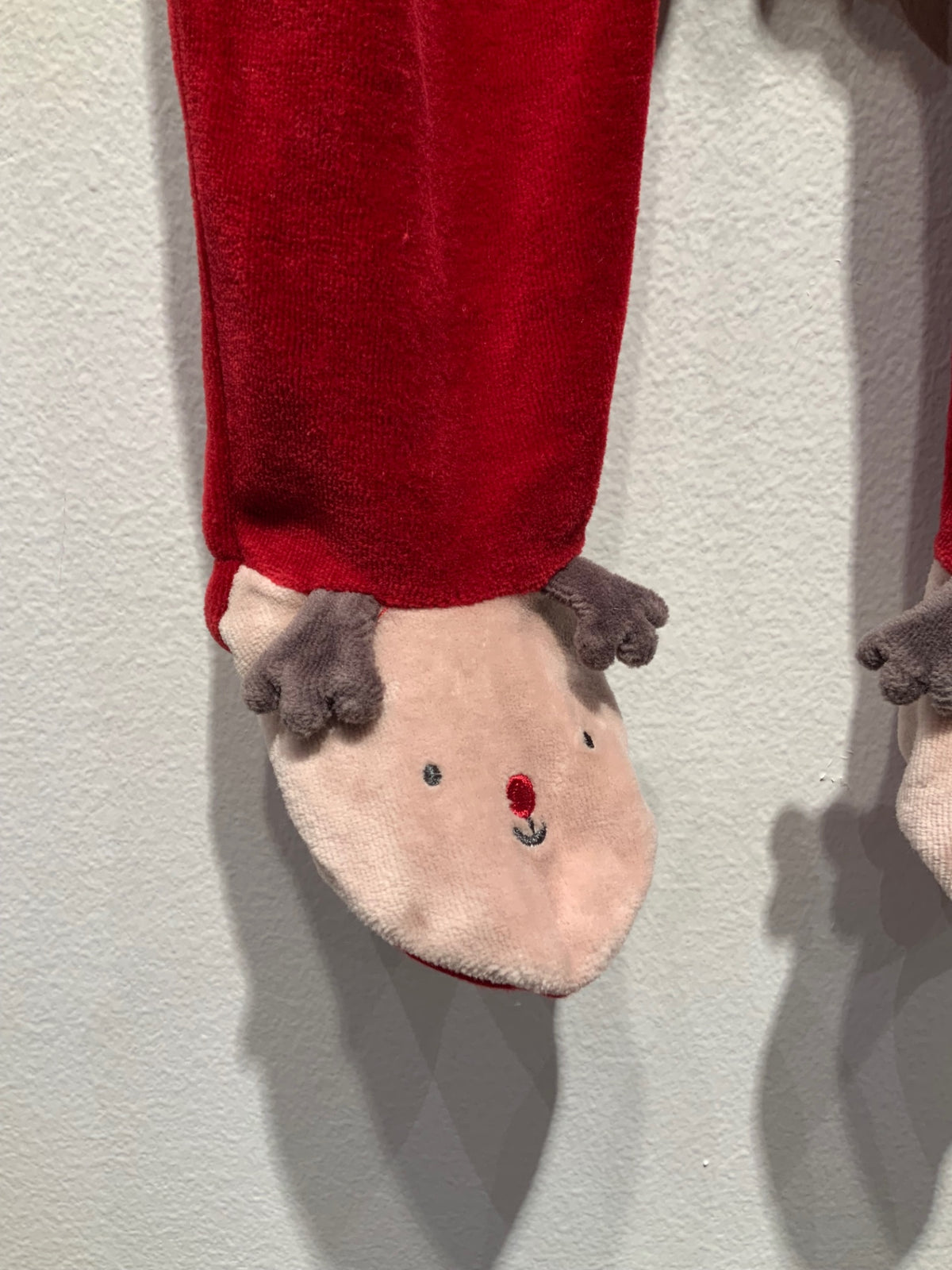 H&M Fleecepyjamas 74 Röd/Jultema: sydd