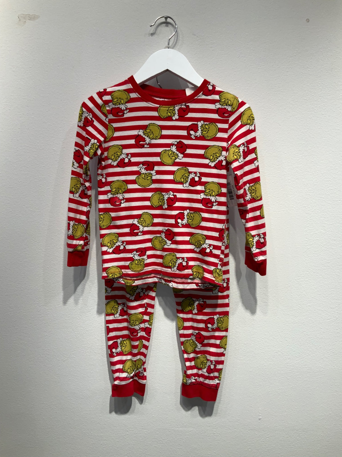 H&M Pyjamasset 110/116 Röd/Randig Grinch