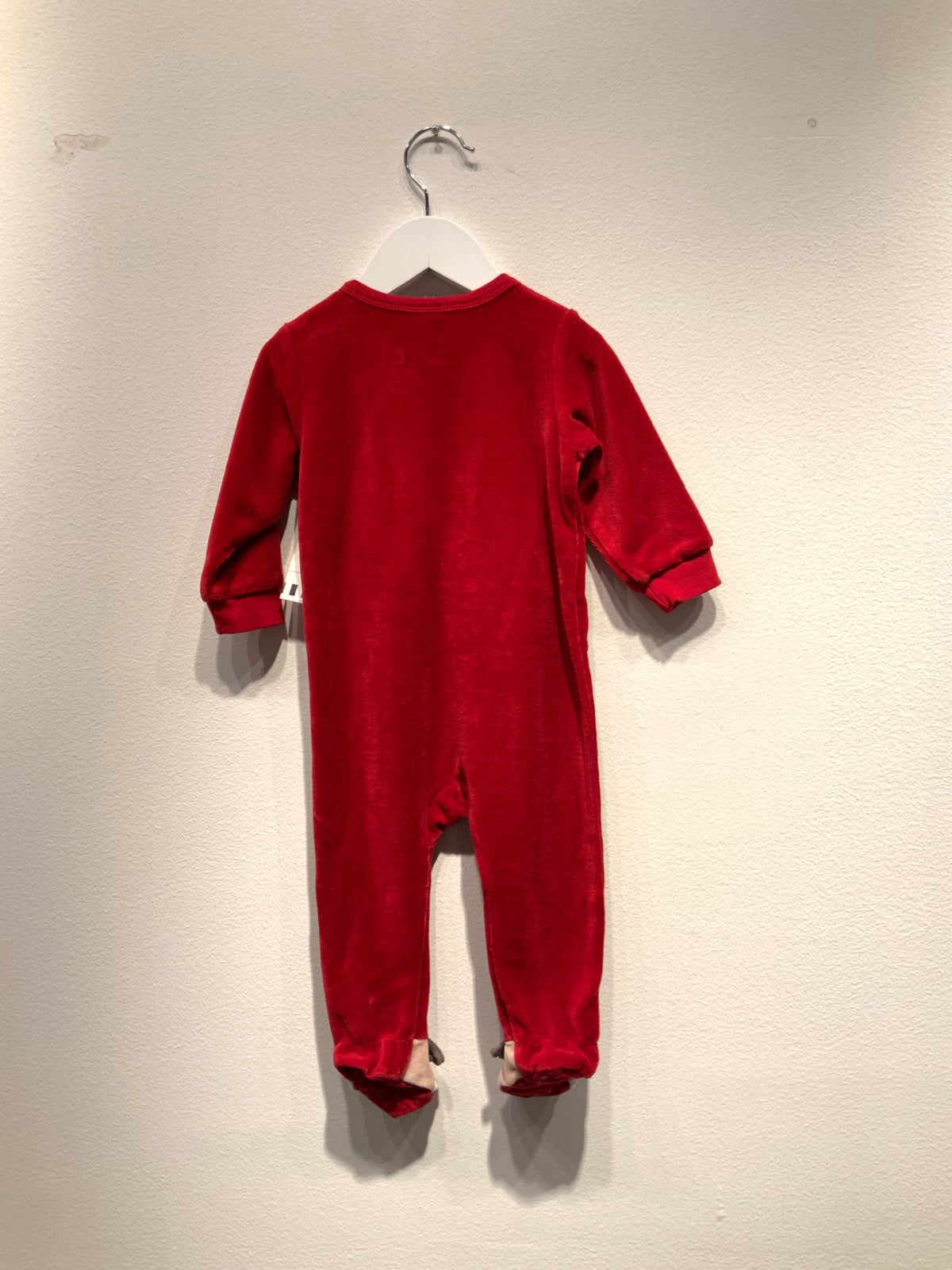 H&M Fleecepyjamas 74 Röd/Jultema: sydd