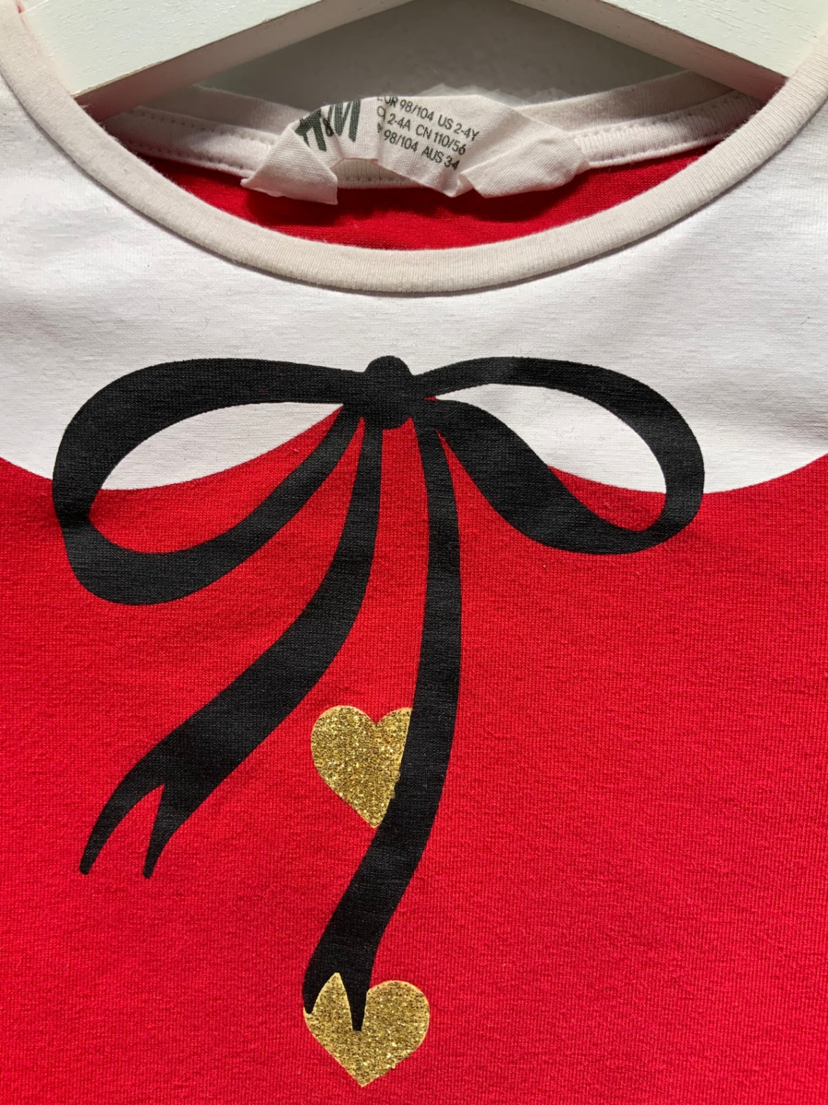 H&M Tröja 98/104 Röd/Jultema