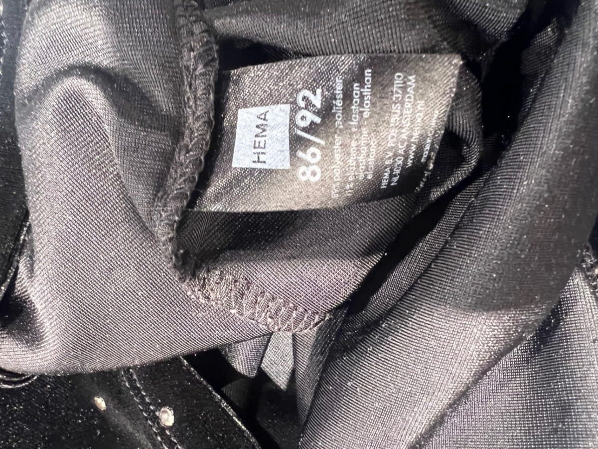 Hema Sammetklänning 86/92 Svart