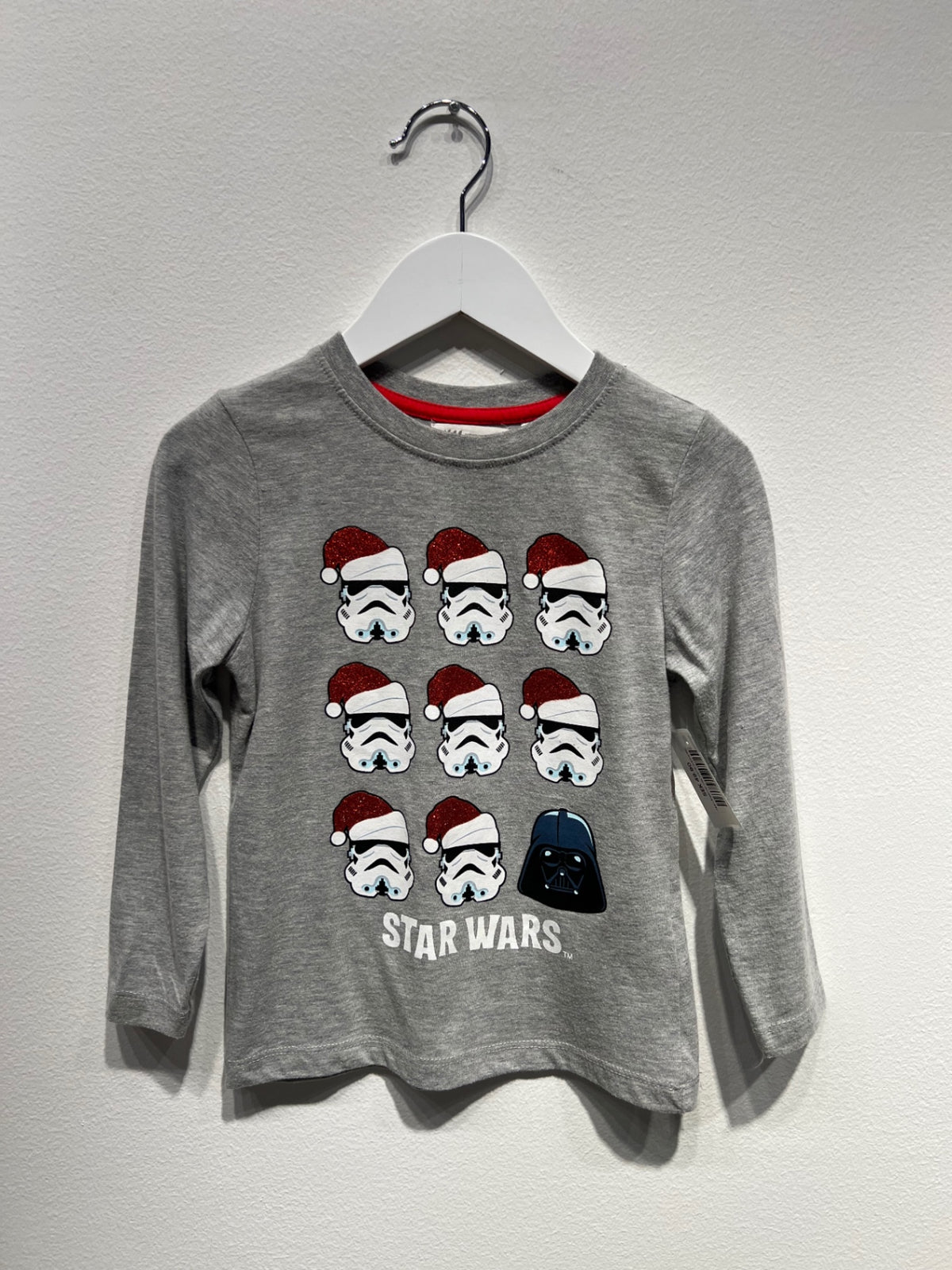 H&M Långärmad tröja 110/116 Grå/StarWars