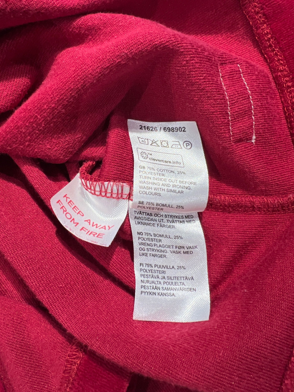 Newbie Velour klänning 74 Röd