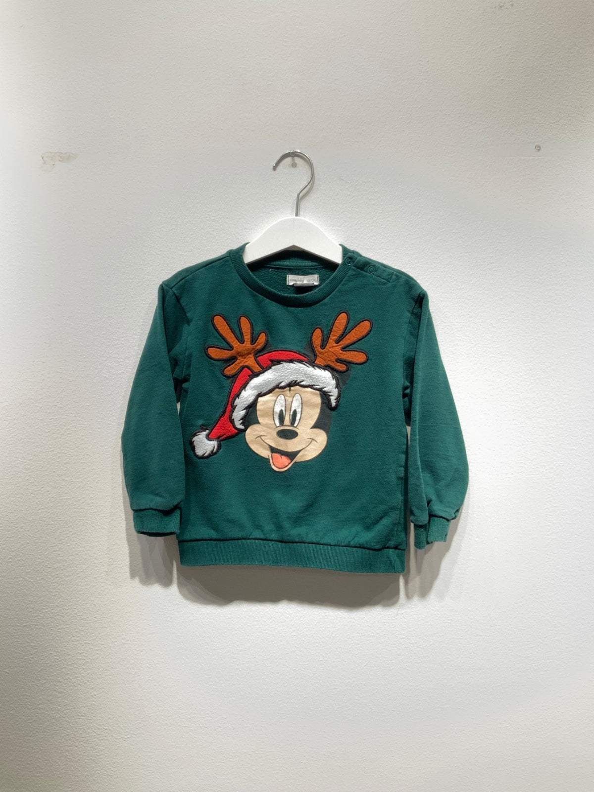 Sinsay/Disney Tröja 104 Grön med Musse Pig Jultema