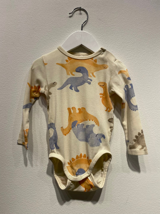 H&M Body + byxa set 80 Beige/Dinos