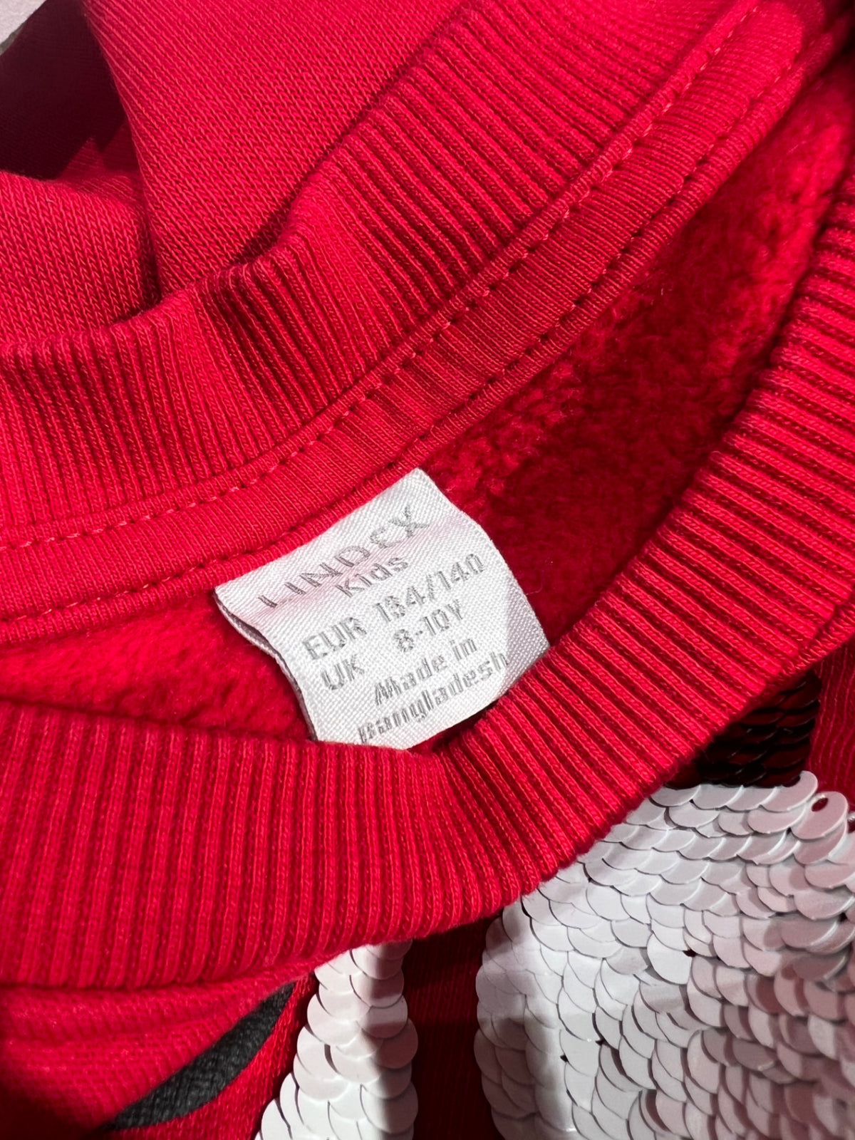 Lindex Sweatshirt 134/140 Röd/Jultema