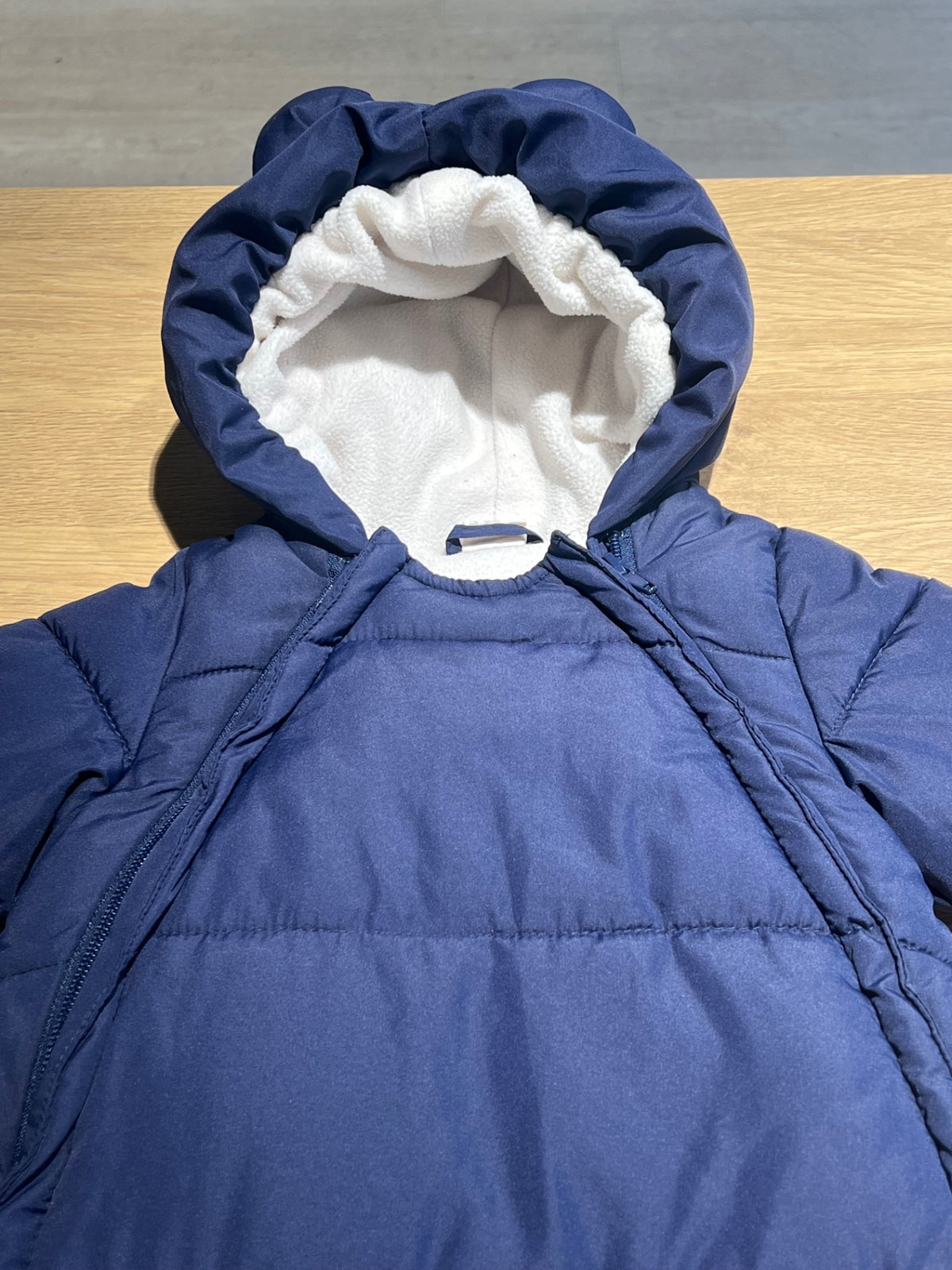 H&M Overall/åkpåse 50/56 Mörkblå/Vit fleece