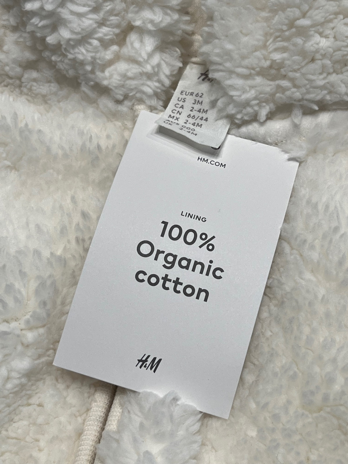 H&M Teddyoverall 62 Vit (NY)