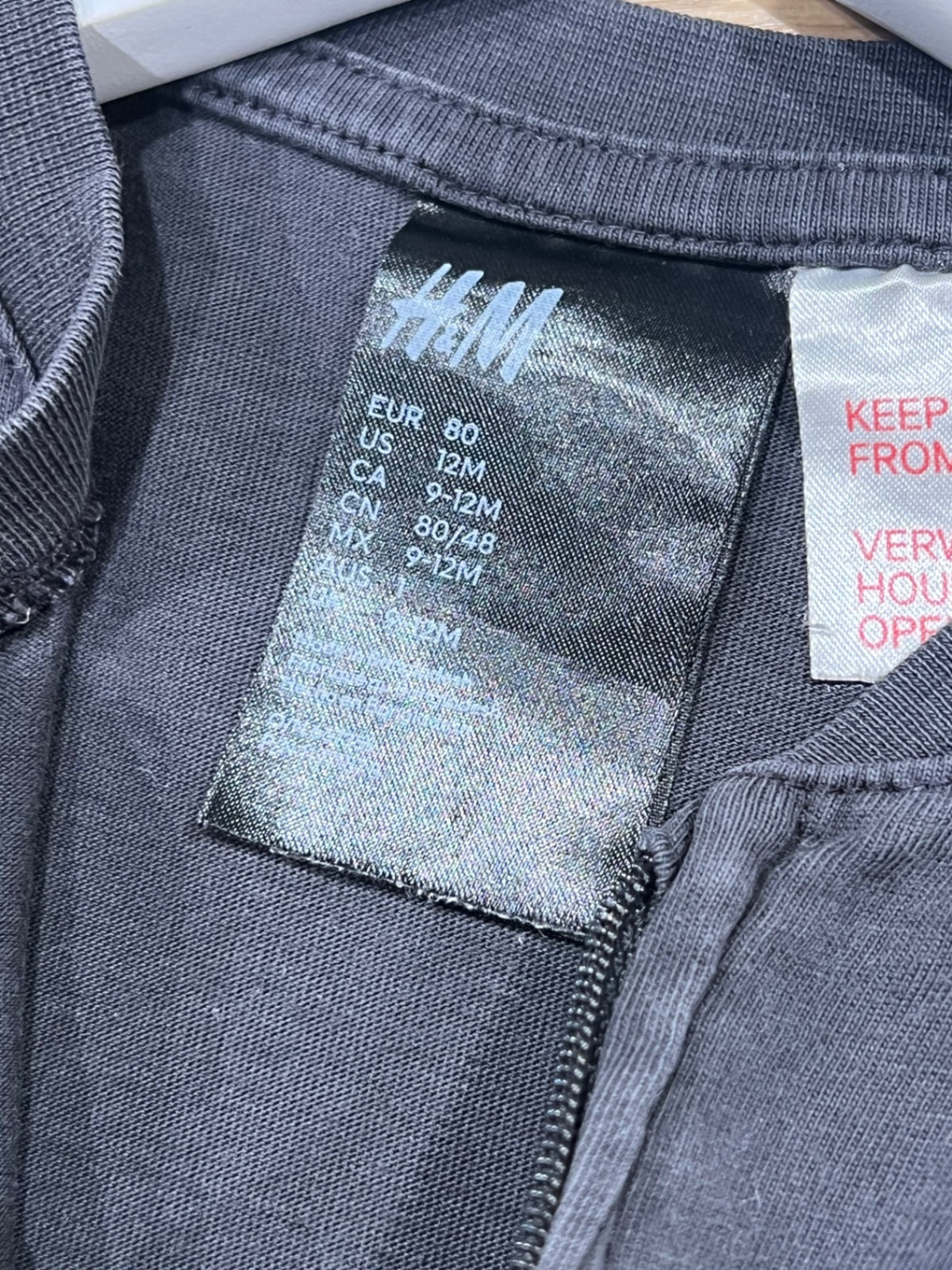 H&M Pyjamas 80 Mörkgrå/Björn
