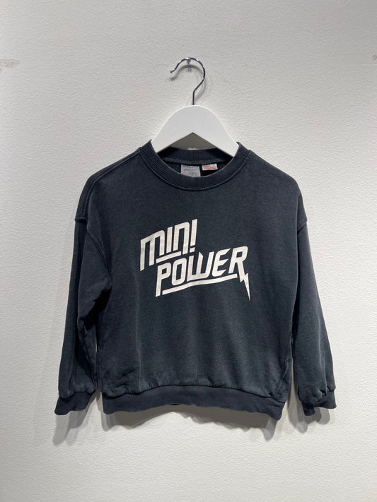 Ginatricot Sweatshirt 110/116 Mörkgrå/Mini Power