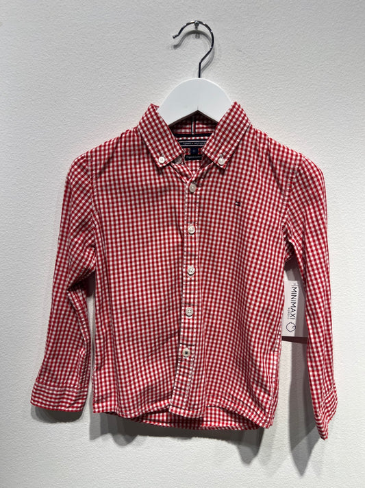 Tommy Hilfiger Skjorta 110 Röd/vit rutig