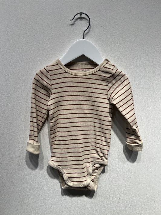 Lindex Body 74 Beige/röd randig