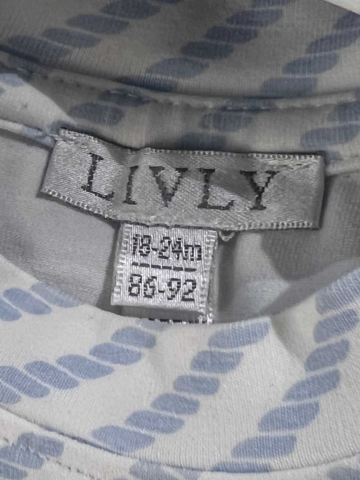 Livly Klänning 86/92 Vit/Blå randig