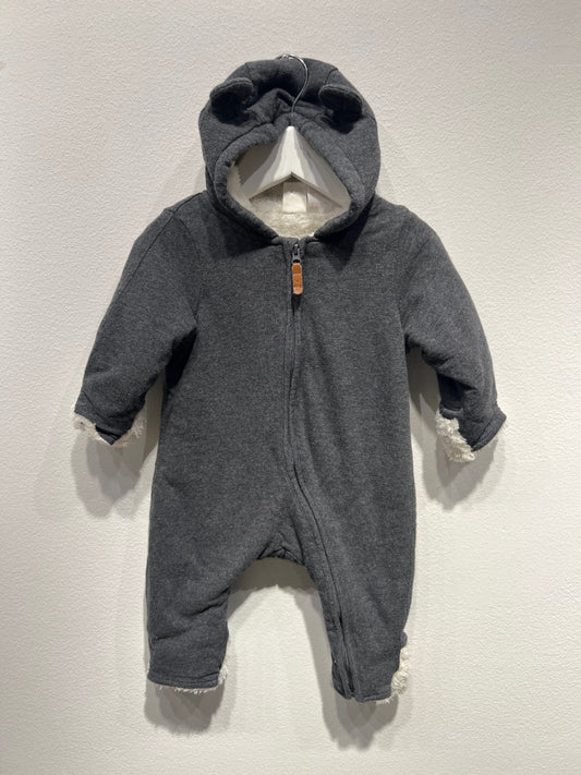 H&M Fleece/teddyoverall 62 Grå/Vit