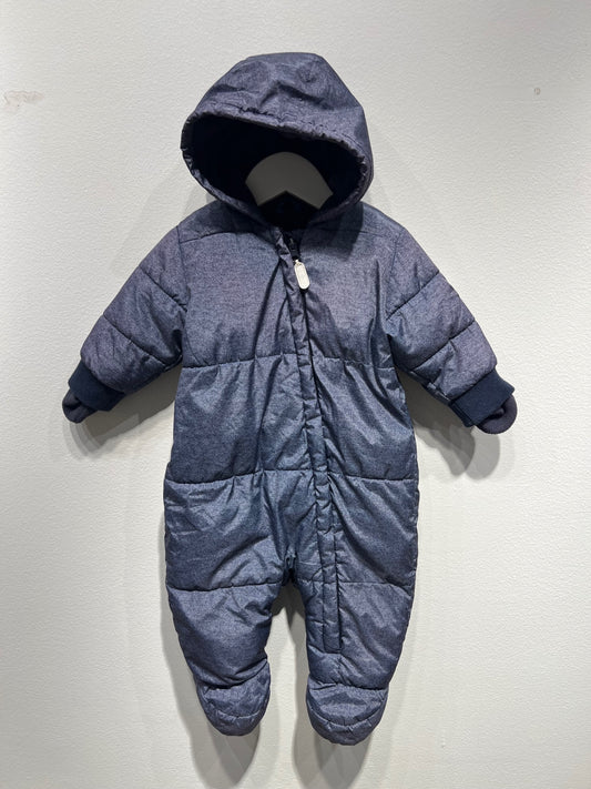 Newbie Vadderad babyoverall 68 Blå