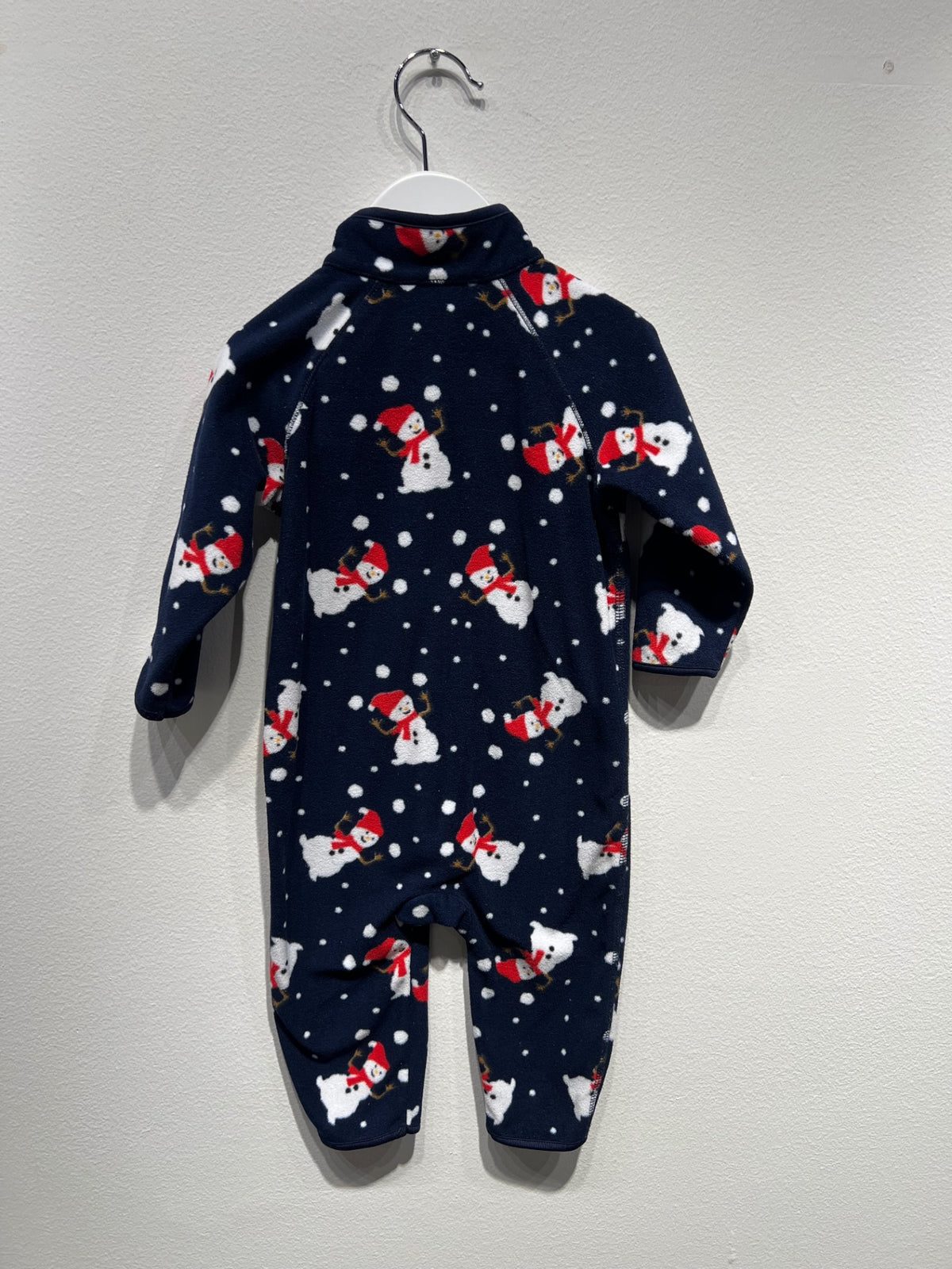 H&M Mjuk pyjamasoverall 74 Mörkblå/Jultema