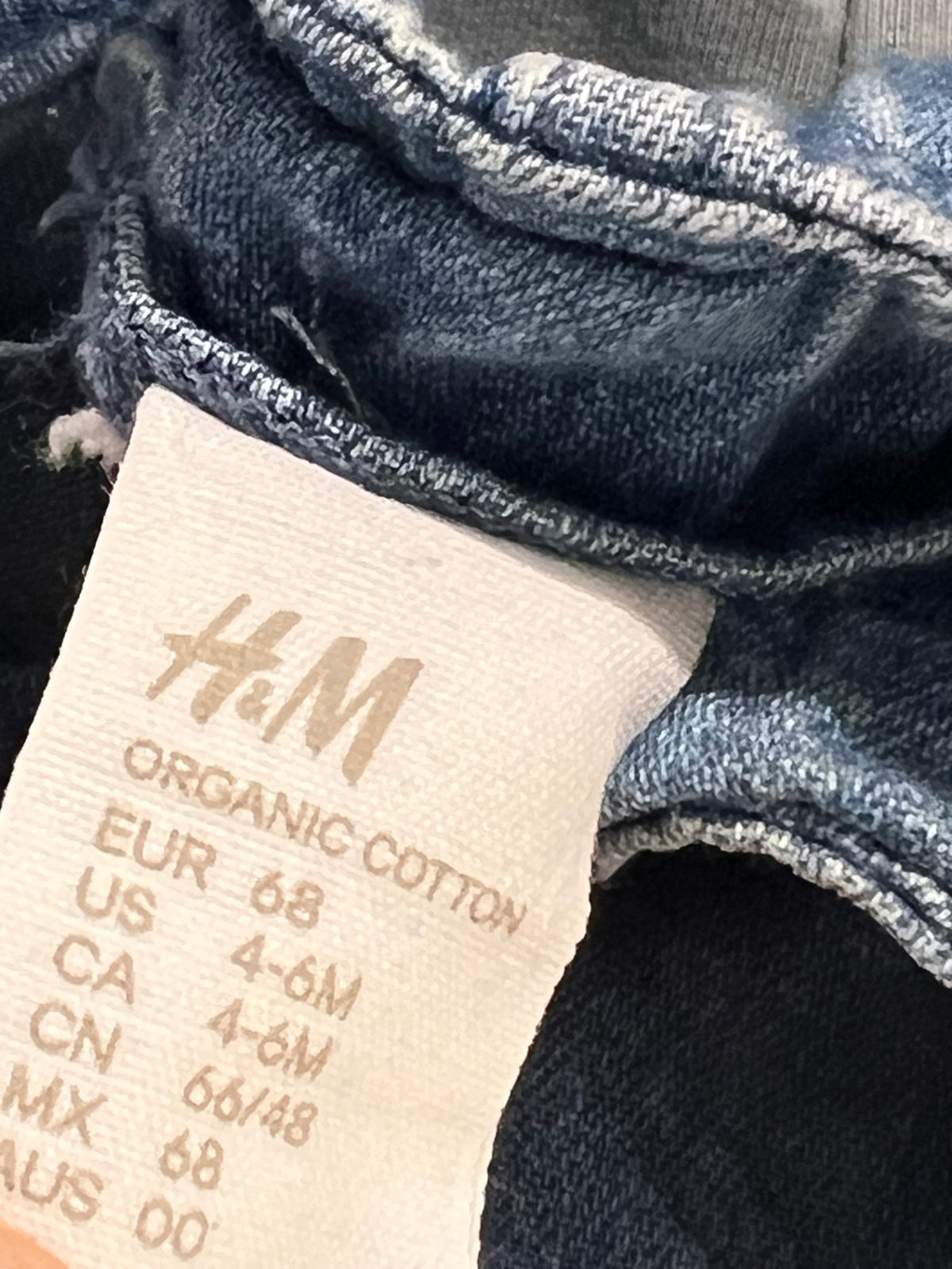 H&M Hängselbyxa 68 Ljusblå