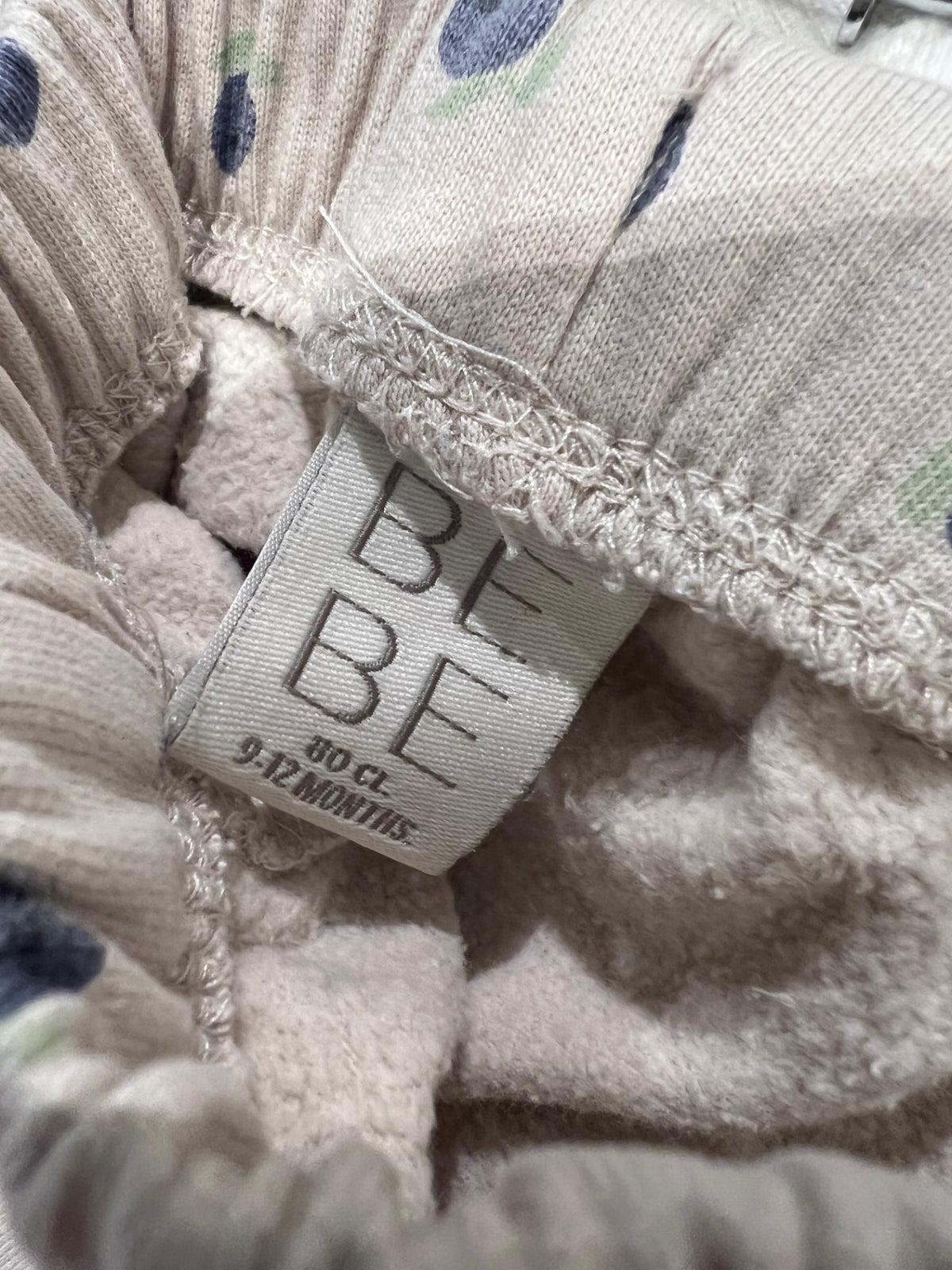 BEBE Mjukisbyxor 80 Beige med blåbär