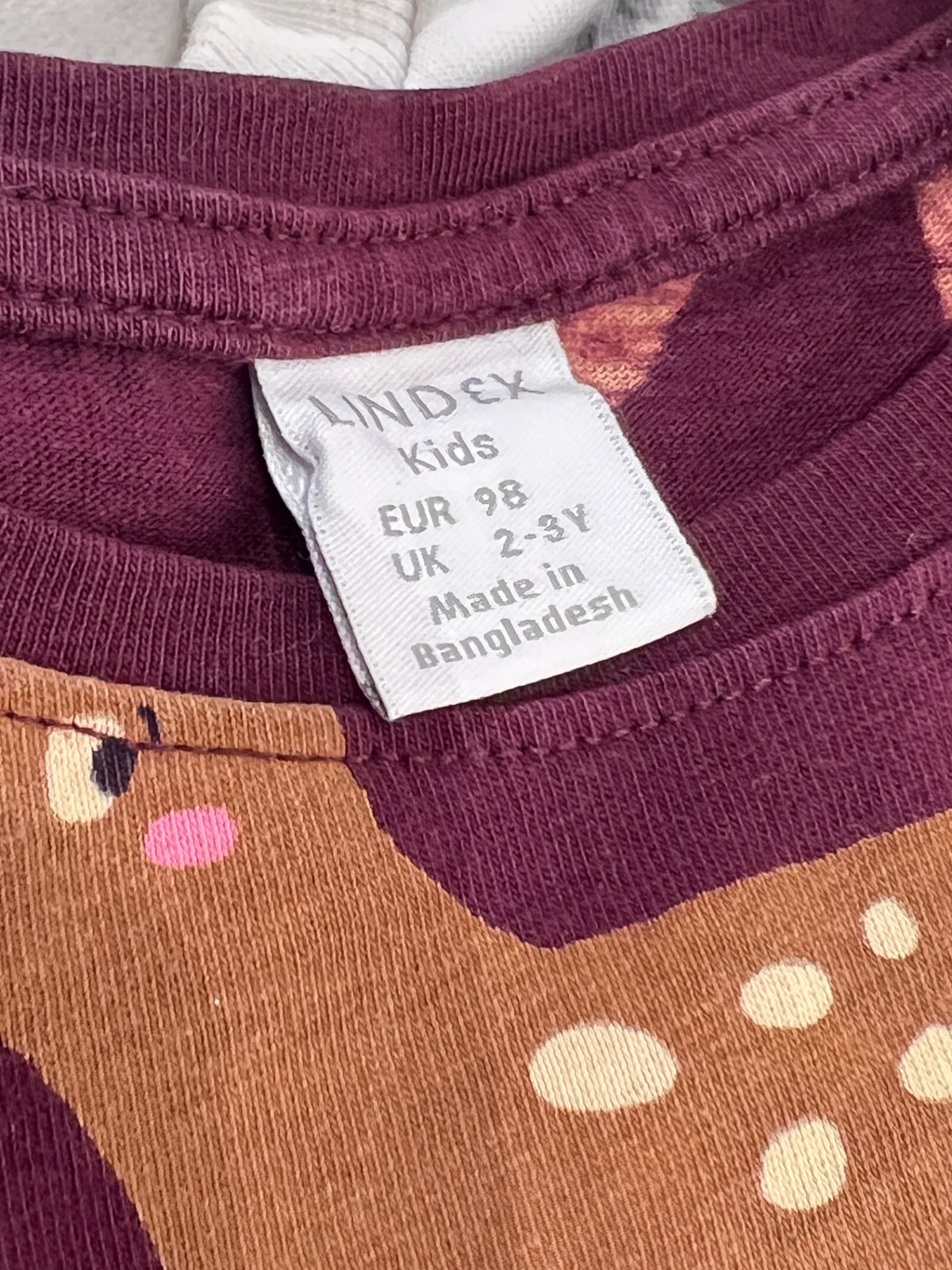 Lindex Klänning 98 Vinröd