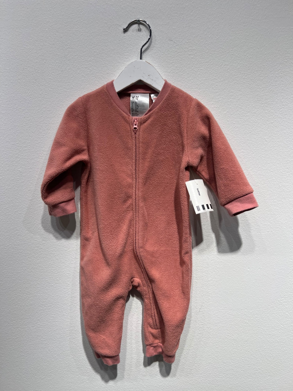 H&M Fleece overall 68 Rosa