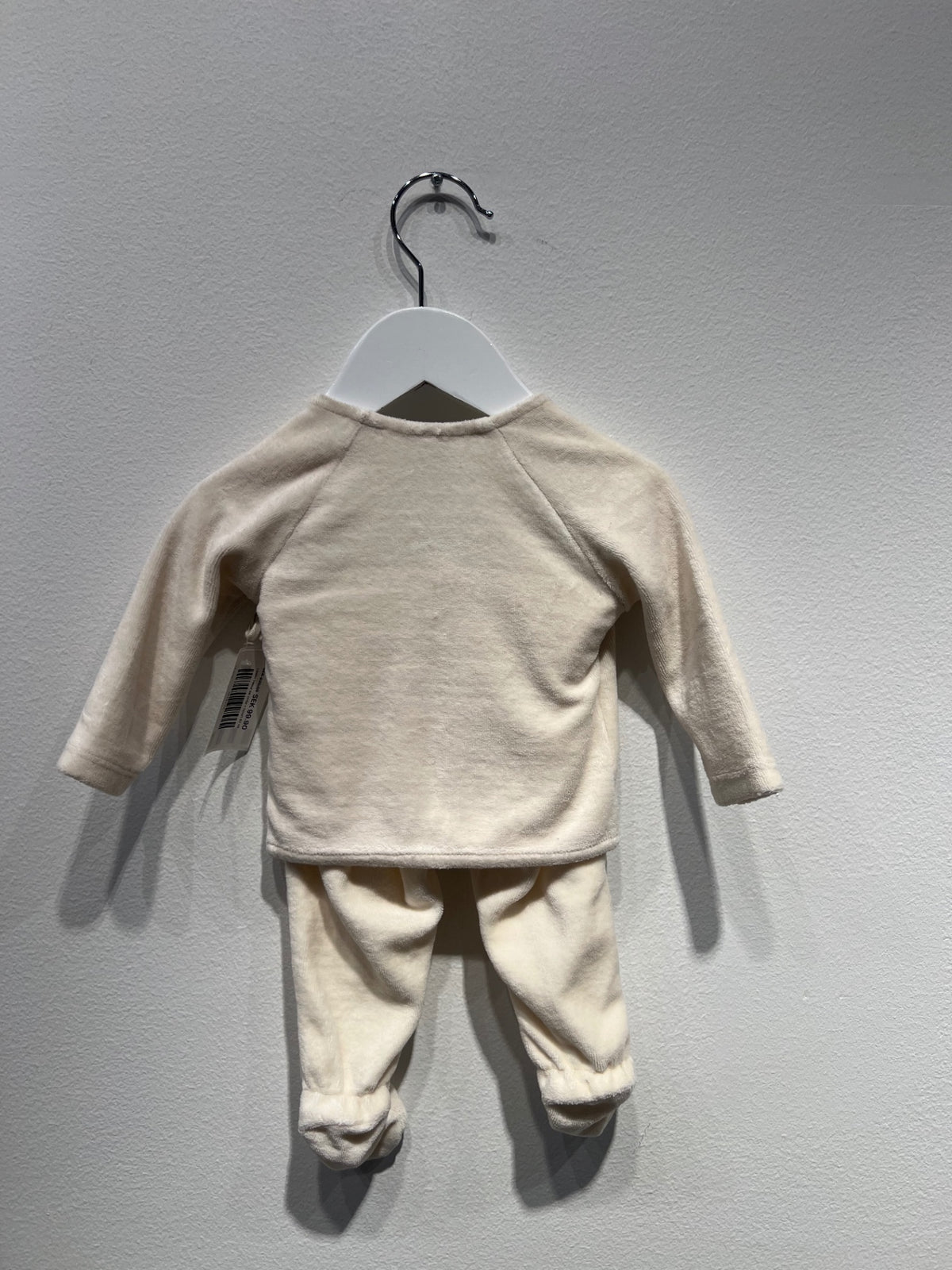 Lindex Velour set (tröja + byxor) 62 Vit
