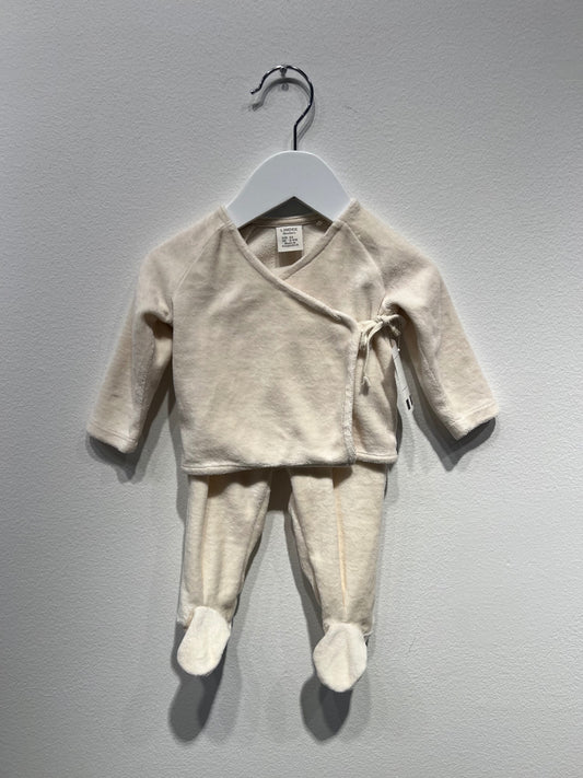 Lindex Velour set (tröja + byxor) 62 Vit
