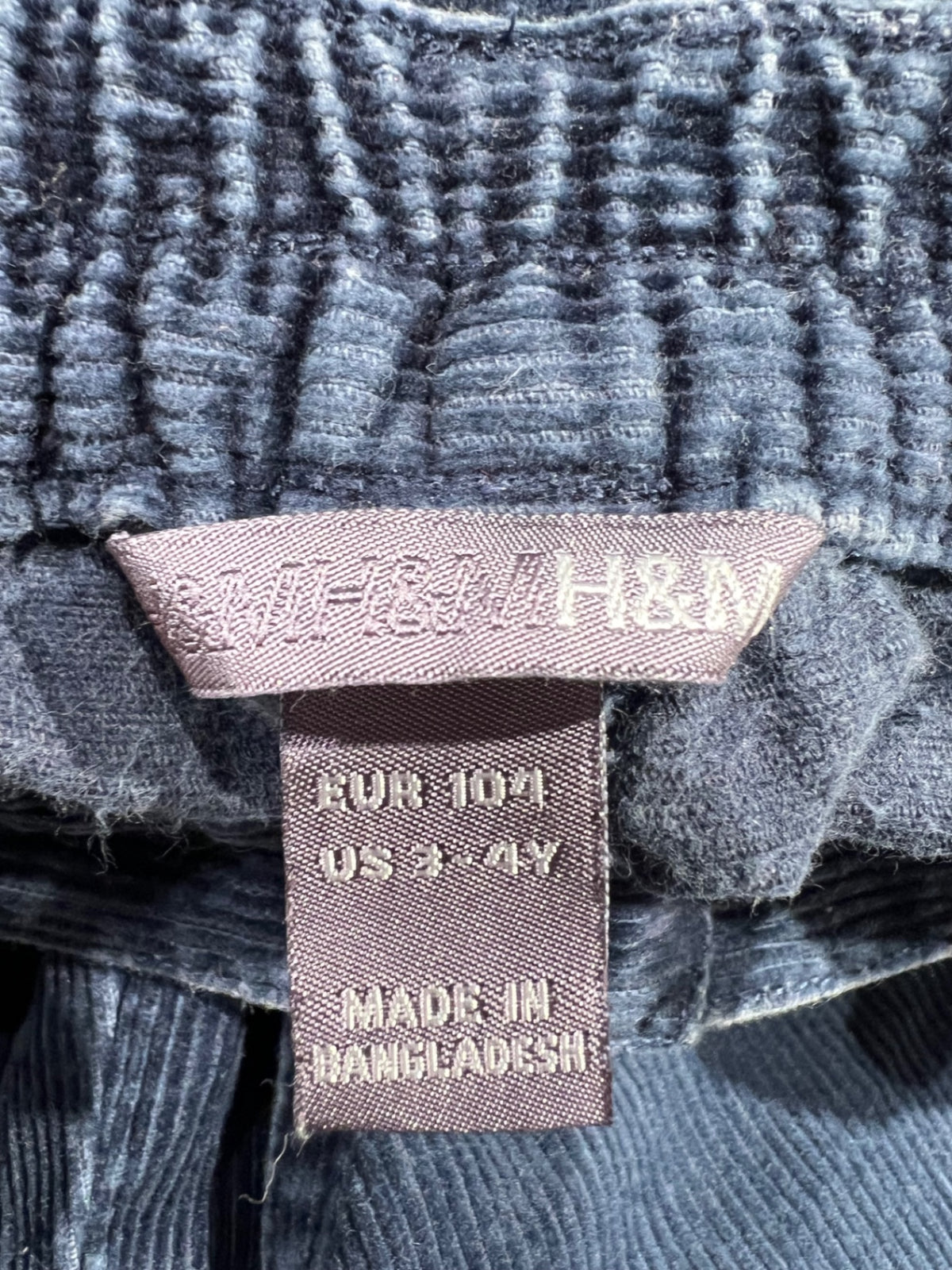 H&M Manchester byxor 104 Mörkblå