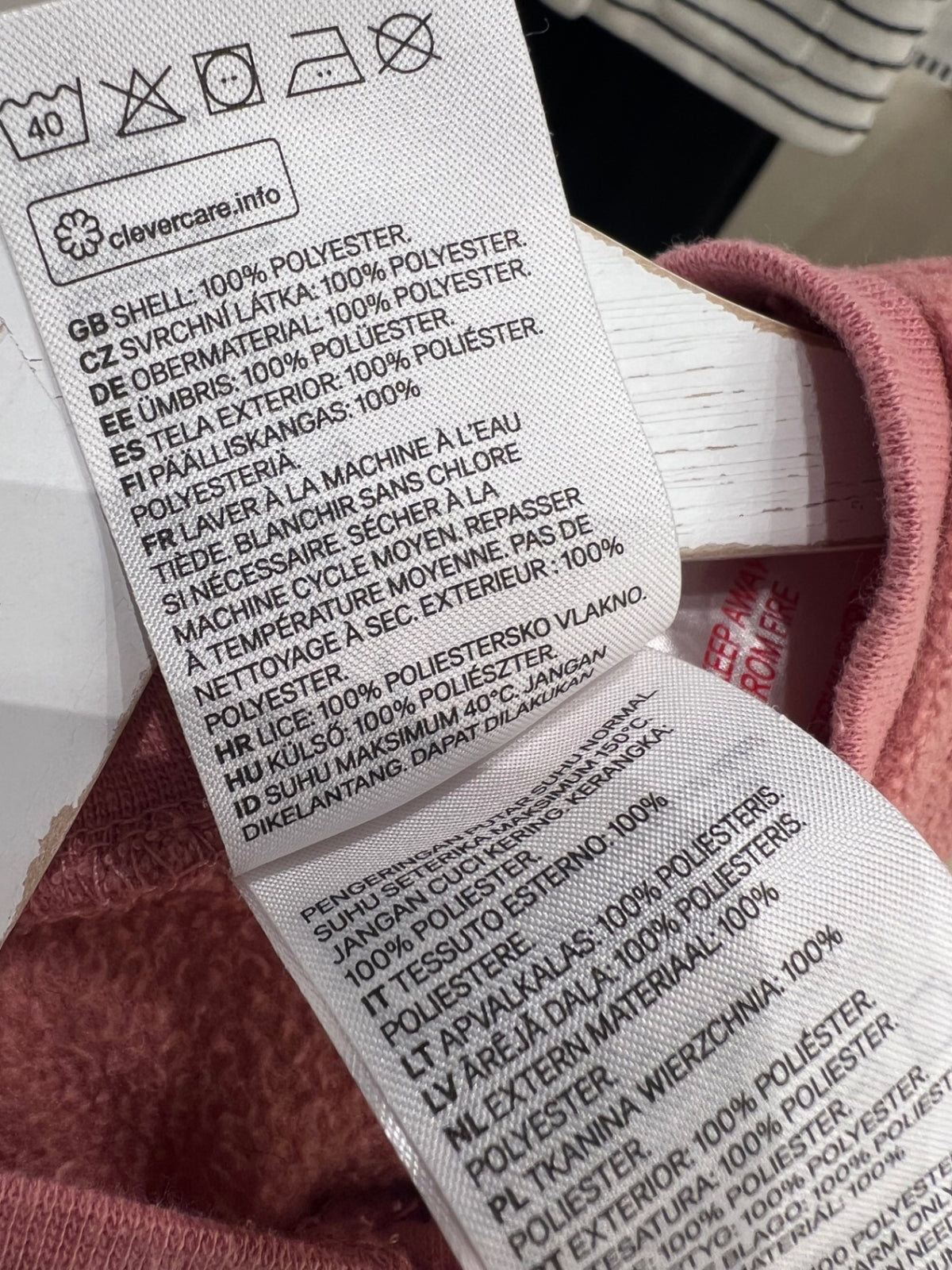 H&M Fleece overall 68 Rosa