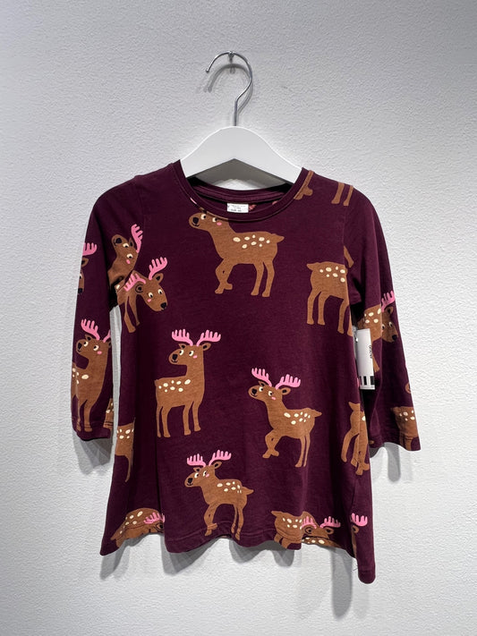 Lindex Klänning 98 Vinröd