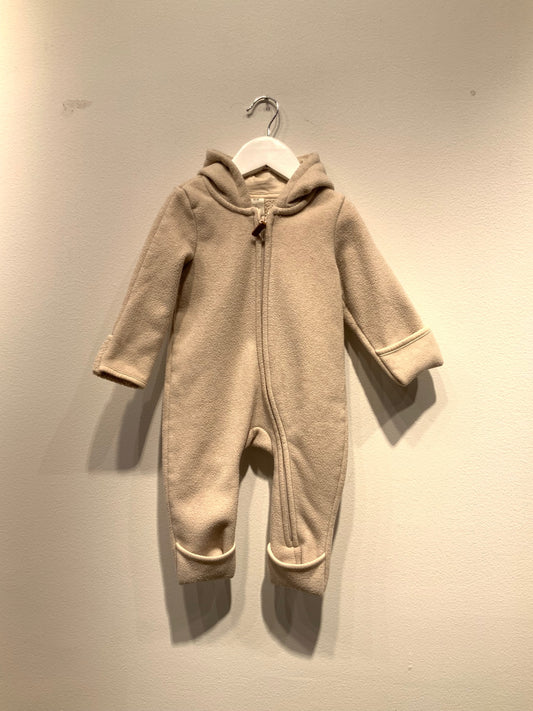 H&M Fleeceoverall med luva 68 Beige