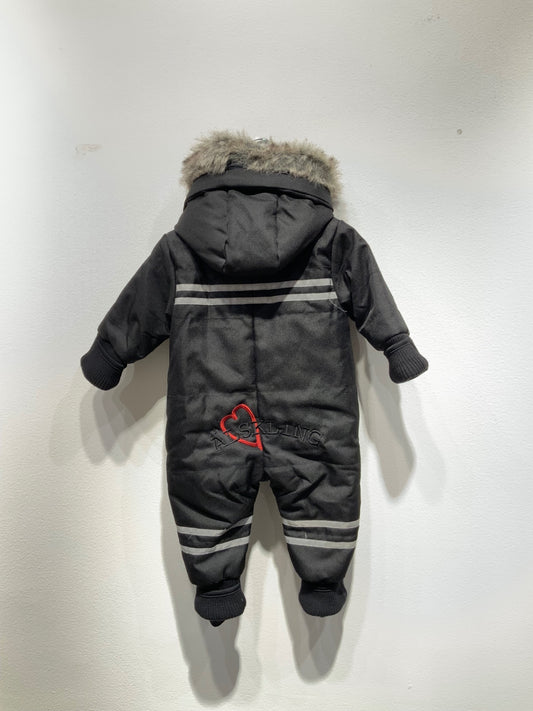 Lundmyr of Sweden Vinteroverall 62/68 Svart/Röda detaljer